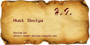Hust Ibolya névjegykártya