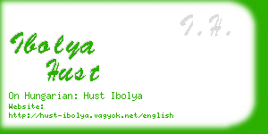 ibolya hust business card